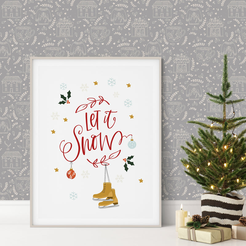 Let it Snow Christmas Art Print | Natalie Ryan Design