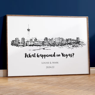 Las Vegas Skyline Art Print  Natalie Ryan