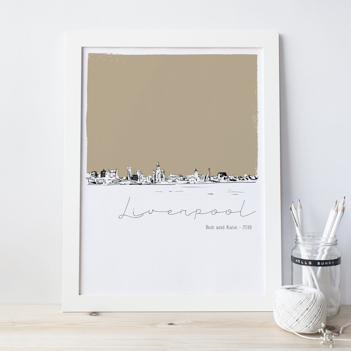 Liverpool Skyline Illustrated Art Print