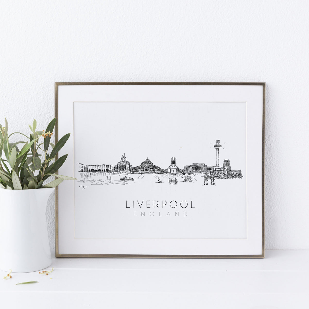 Liverpool skyline print | Natalie Ryan Design