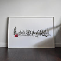 London skyline art print Natalie Ryan Design