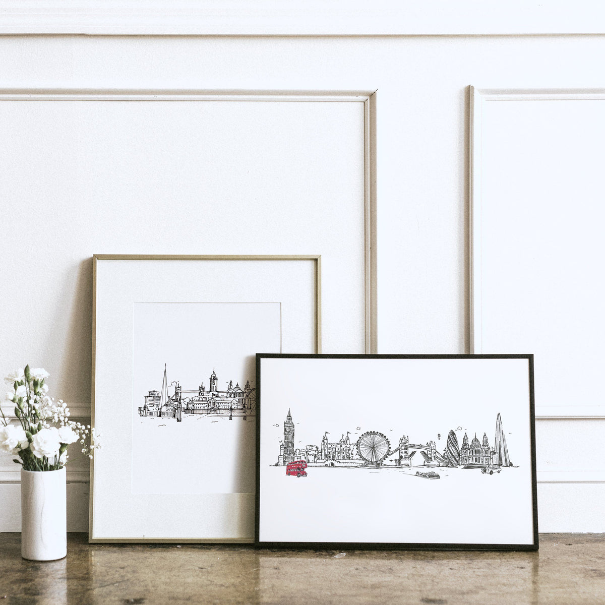 London skyline art print, delivered worldwide