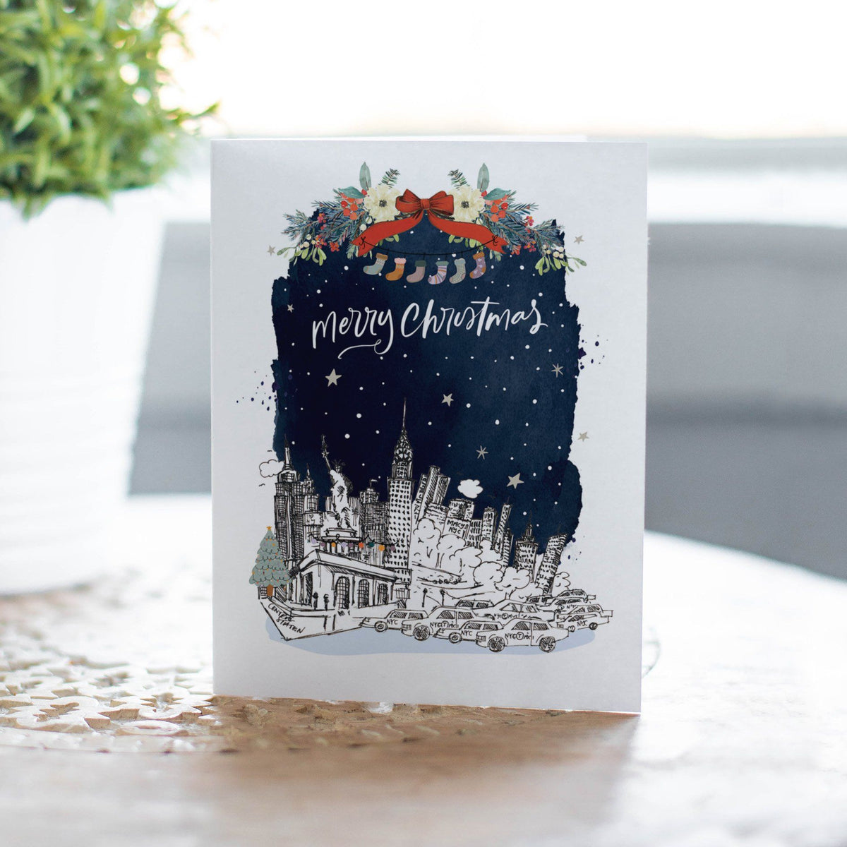 New York Skyline Christmas Card