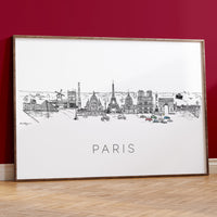 Paris Skyline Art Print