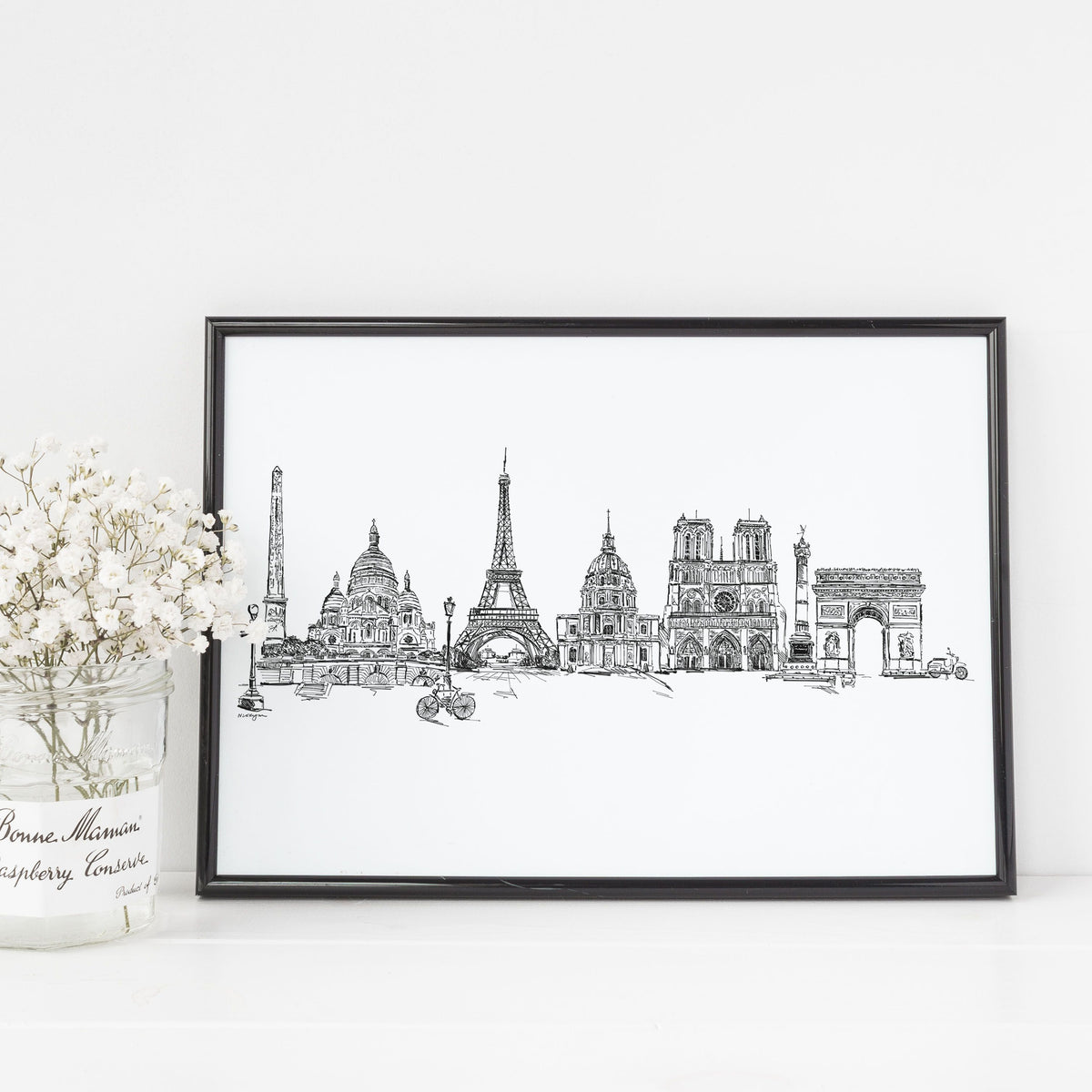 Paris Skyline Drawing - 5