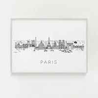 Paris Skyline A3 Print | Natalie Ryan Design