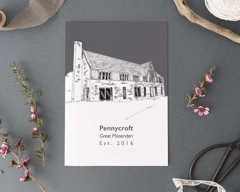 House Portrait Sketch With Colour Pop