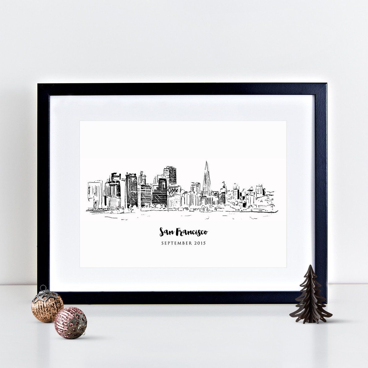 San Francisco Skyline Illustrated Art Print