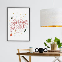 Santas Favourite Christmas Art Print | Natalie Ryan Design