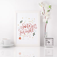 Santas Favourite Christmas Art Print | Natalie Ryan Design