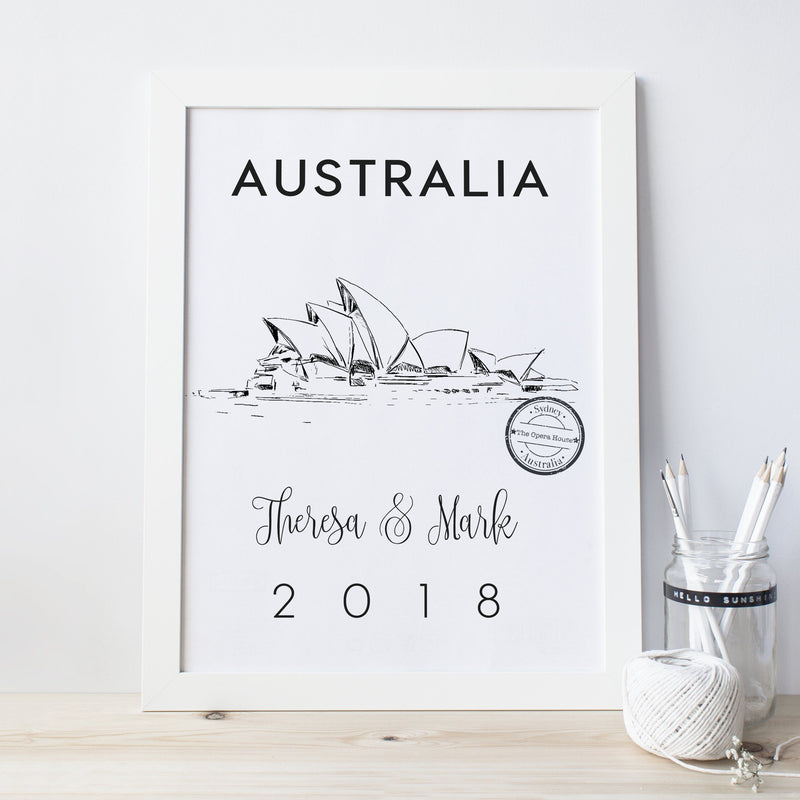 Sydney Opera House Personalised Art Print