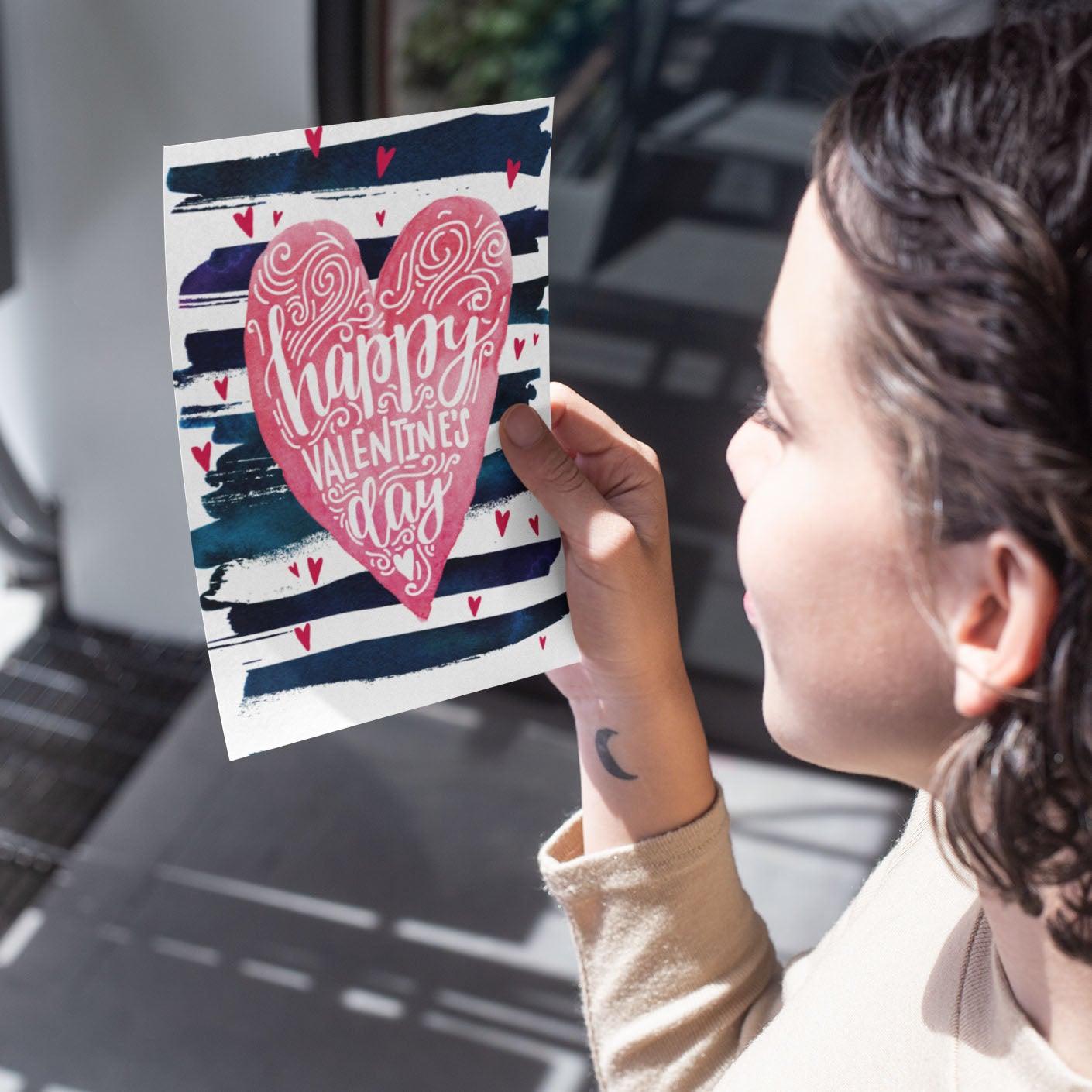 Heart Themed Valentines Day Card | Natalie Ryan Design