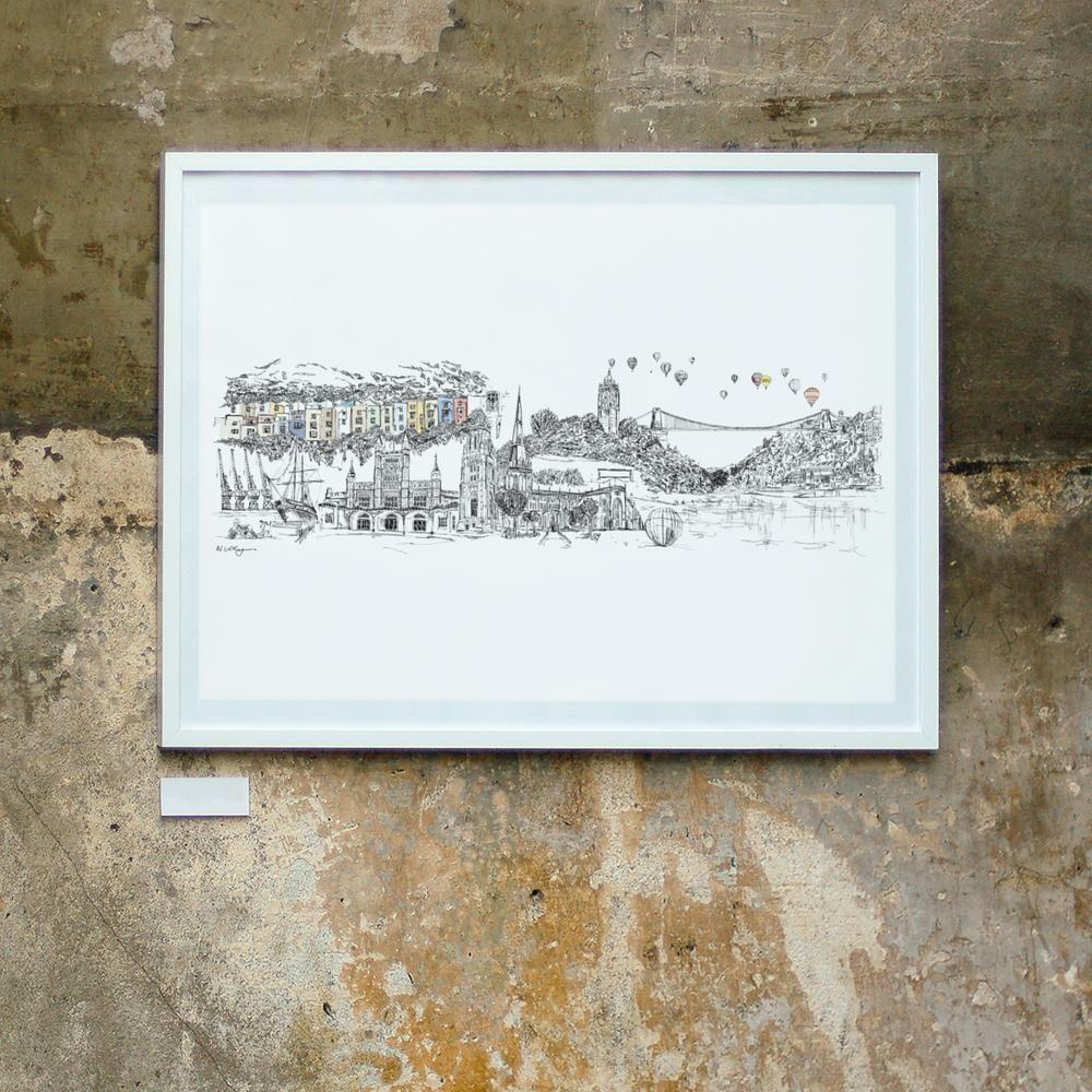 Bristol Skyline Art Print A2 | Natalie Ryan Design