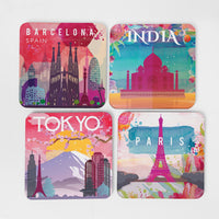 Tokyo Single Hardboard Coaster