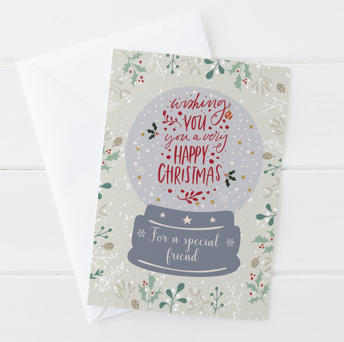 Snow Globe Happy Christmas Card | Natalie Ryan Design