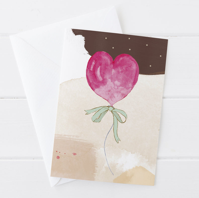 Balloon Heart Greetings Card