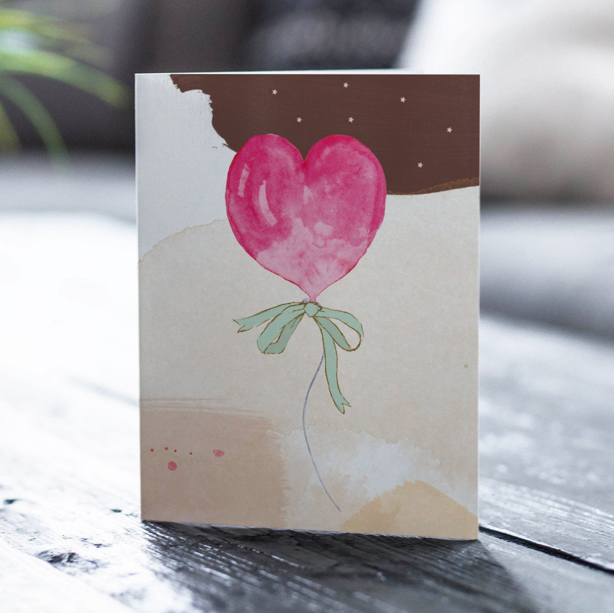 Balloon Heart Greetings Card