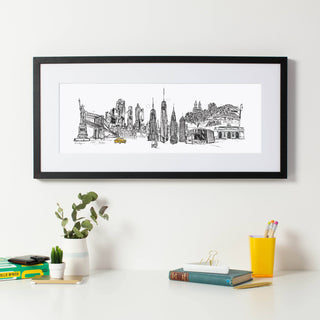 New York Skyline PANORAMIC print | Natalie Ryan Design