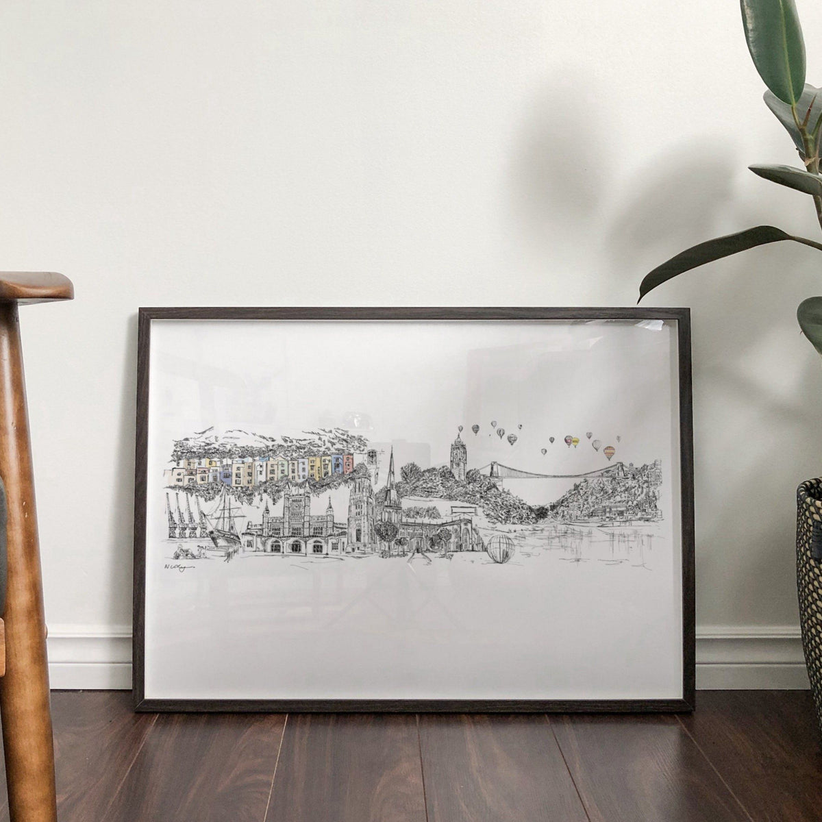 Bristol Skyline Art Print A3 | Natalie Ryan Design