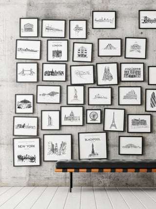 Chelsea Market Monochrome Sketch