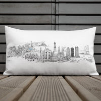 Barcelona Skyline Premium Pillow