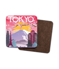 Tokyo Single Hardboard Coaster