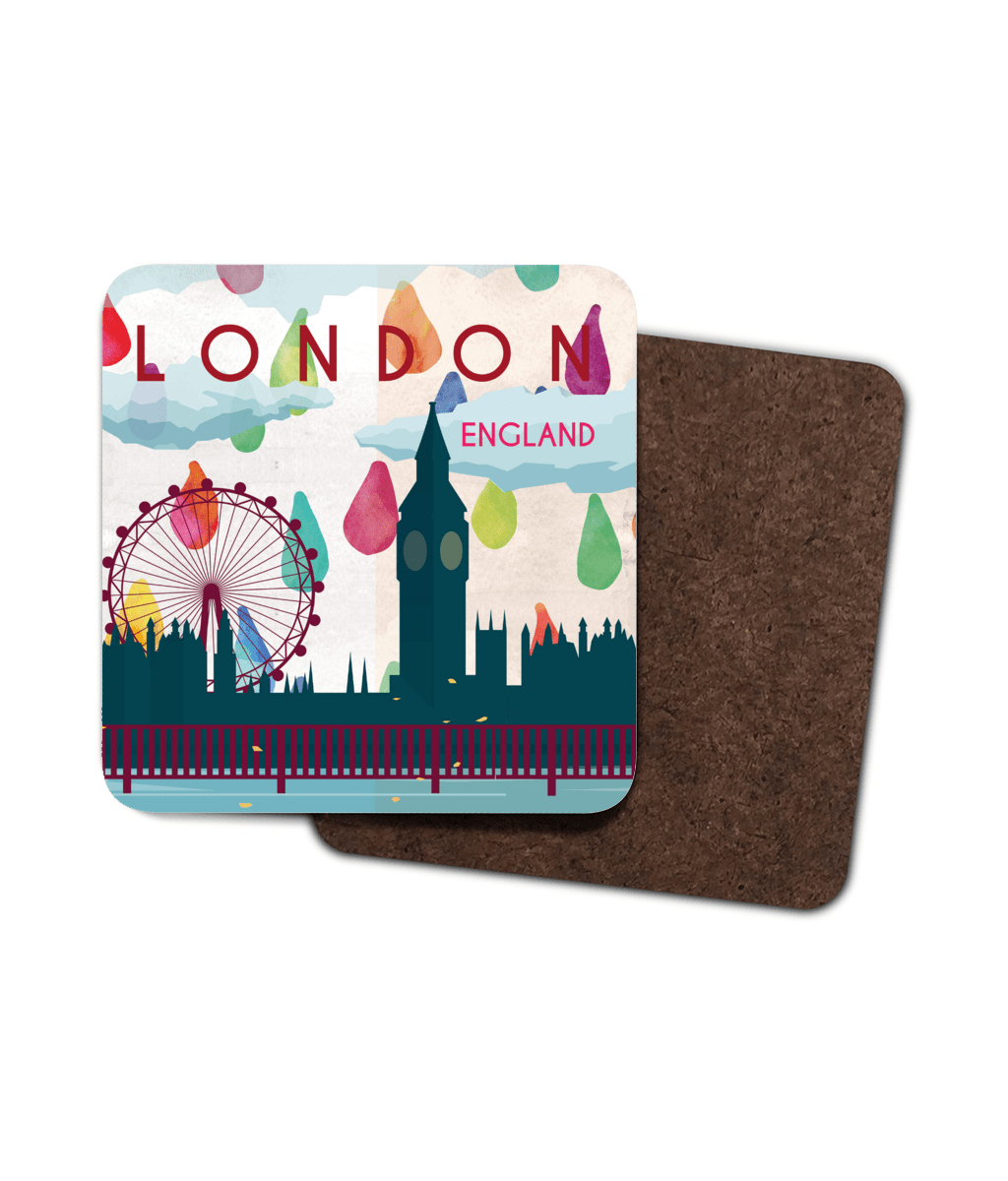 London Single Hardboard Coaster