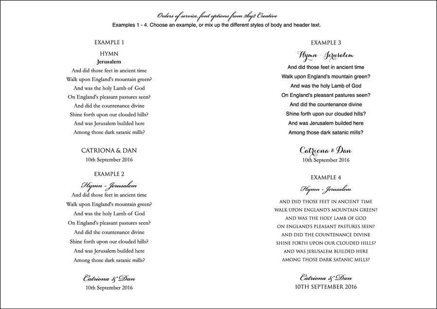 Illustrated Order of Service