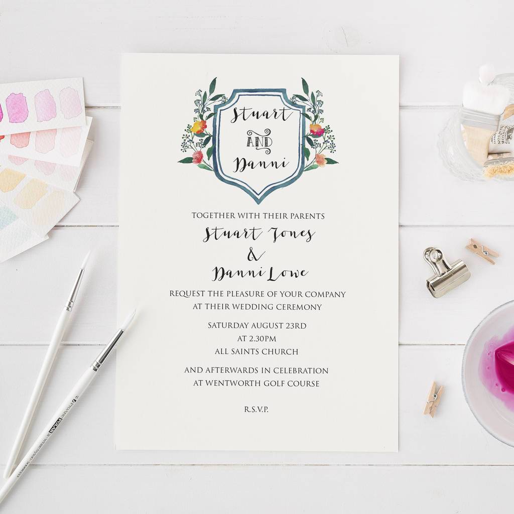 Wedding invite by Natalie Ryan