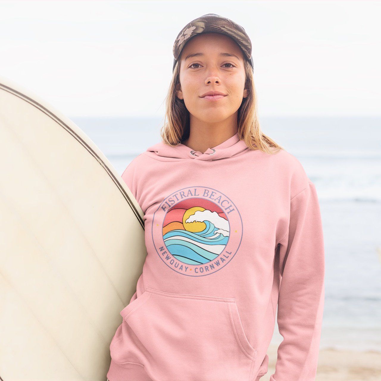 Fistral Beach Newquay Womens Hoodie