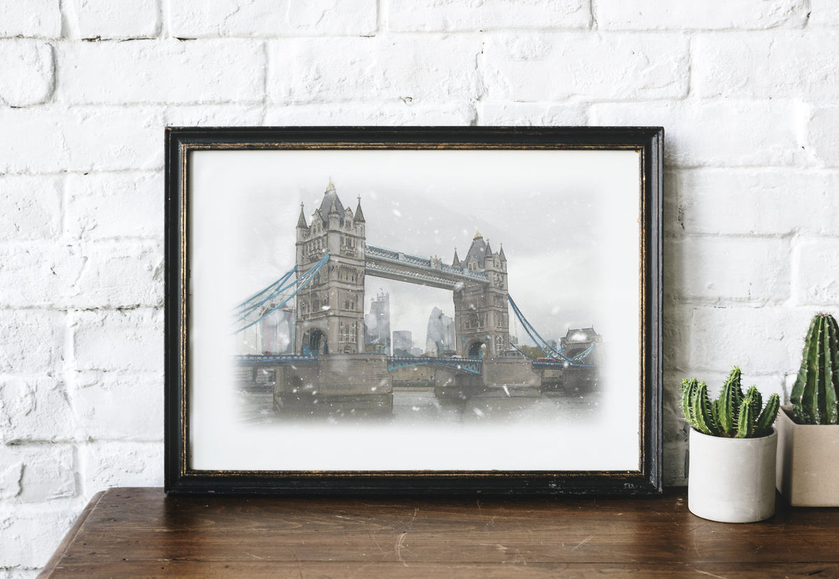 Tower Bridge in the Snow Art Print | Natalie Ryan Design