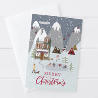 Christmas Village Christmas Card | Natalie Ryan Design