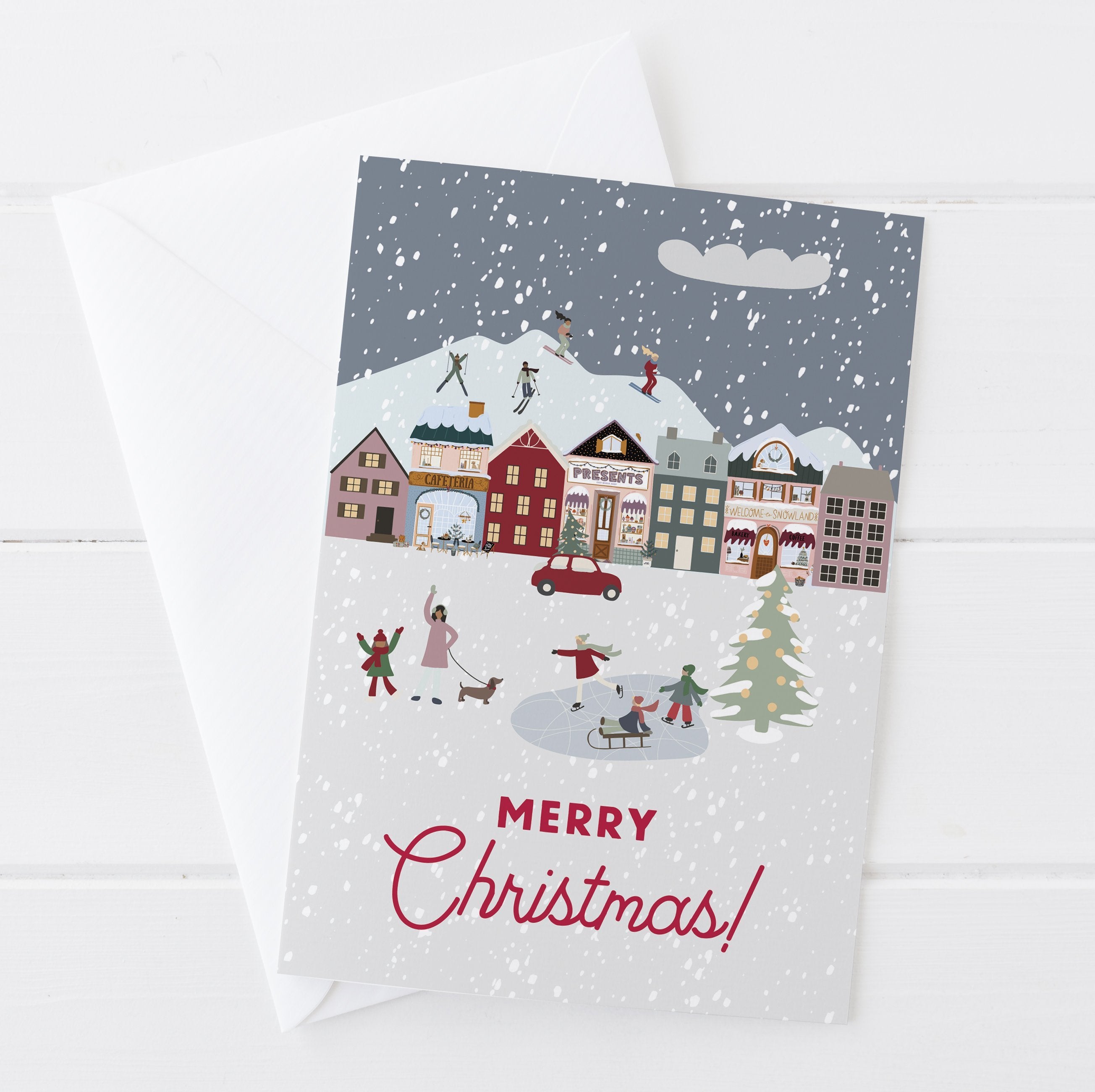 Ski season Christmas Card | Natalie Ryan Design